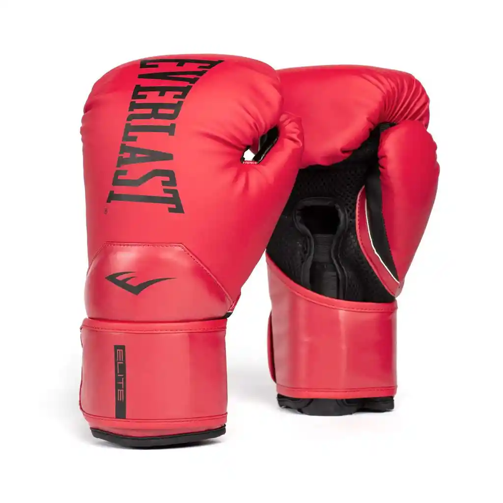 Guantes De Boxeo Profesional Everlast Elite 2/ Rojo - Negro Talla: 10oz