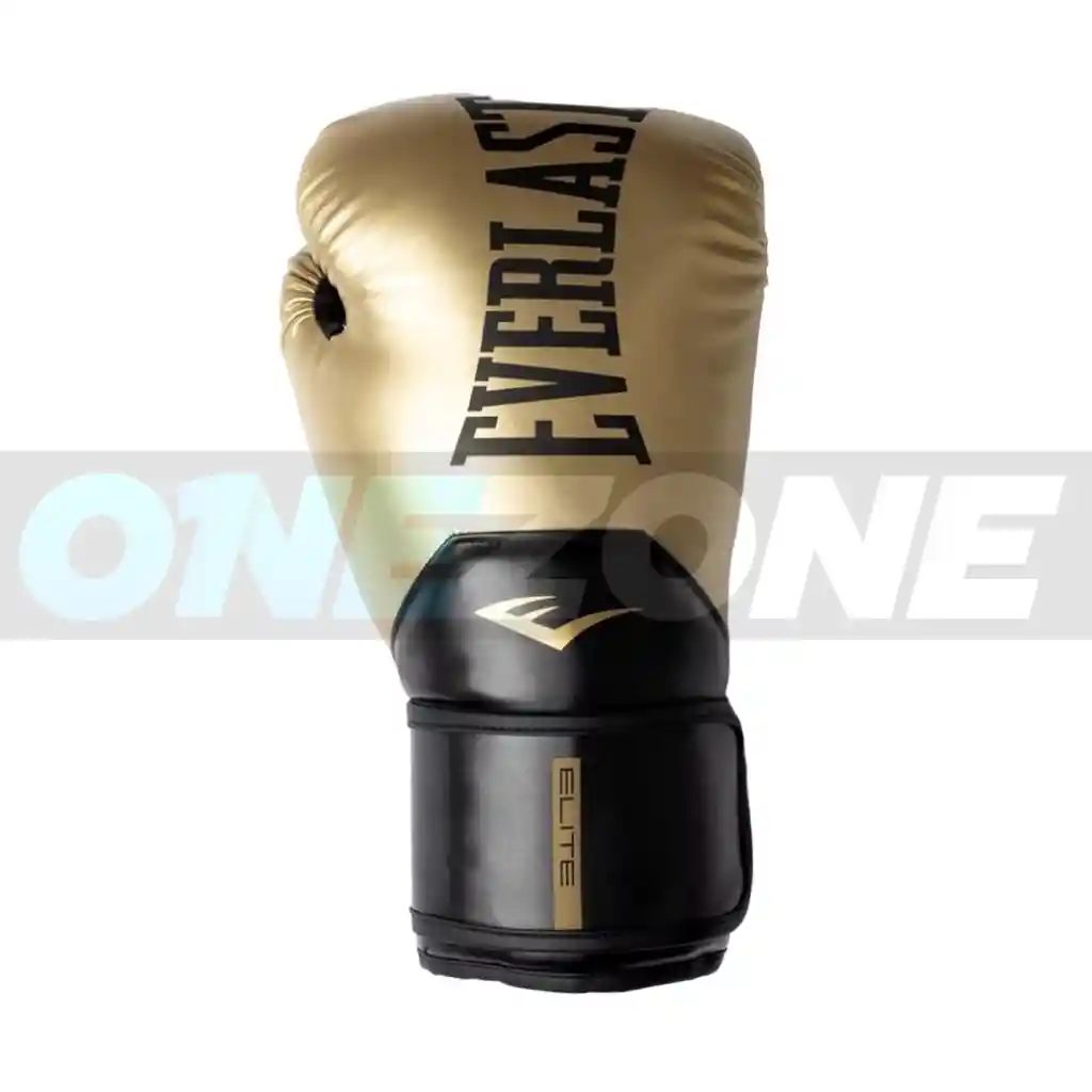 Guantes De Boxeo Profesional Everlast Elite 2/ Dorado - Negro Talla: 10oz
