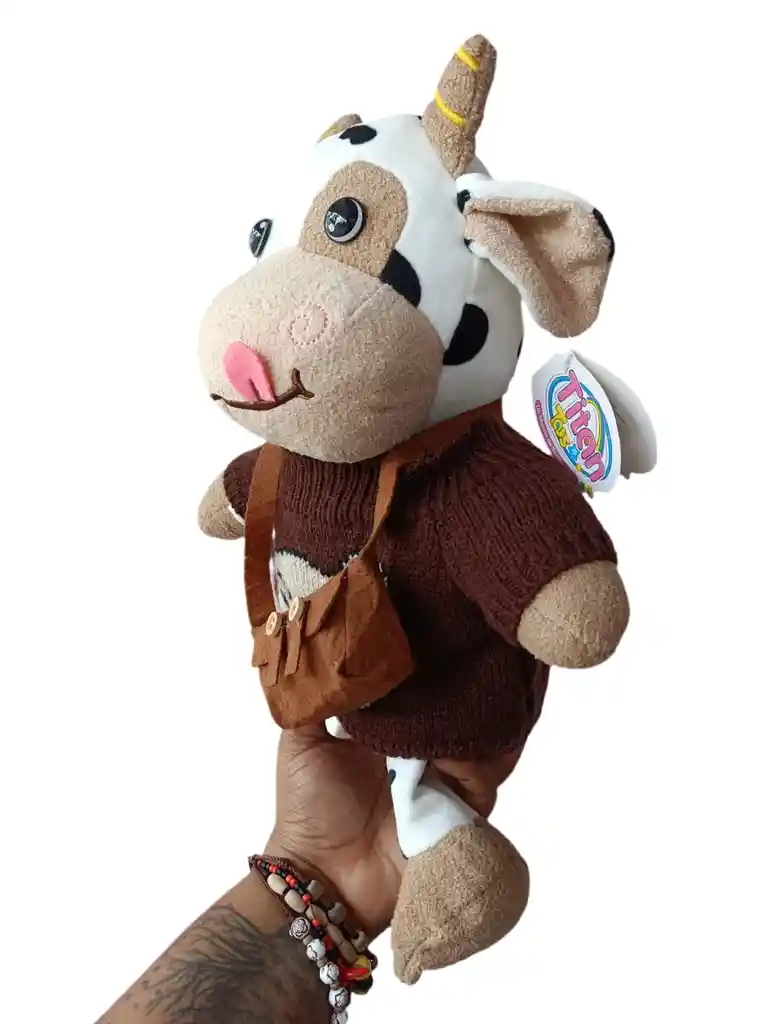 Peluche Vaca Buzo Café