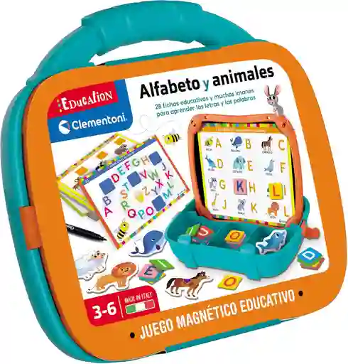 Juego Didáctico Letras Y Animales Magnéticos Para Niños