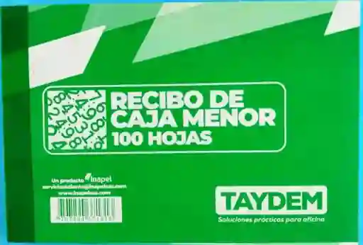 Recibo De Caja Menor X100h.