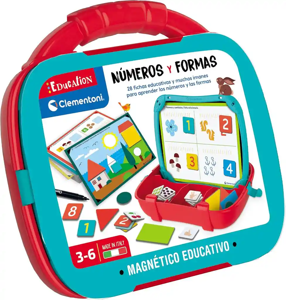 Juego Didáctico Maletín Números Y Formas Magnético Niños