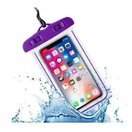 Forro Estuche Sumergible Impermeable Para Celular Morado
