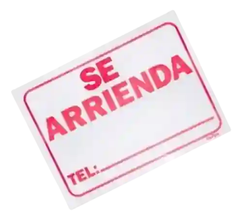 Aviso - Letrero 1/2 Medio Pliego X 6 Und Se Arrienda