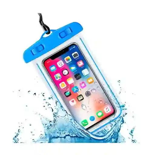 Forro Estuche Sumergible Impermeable Para Celular Azul