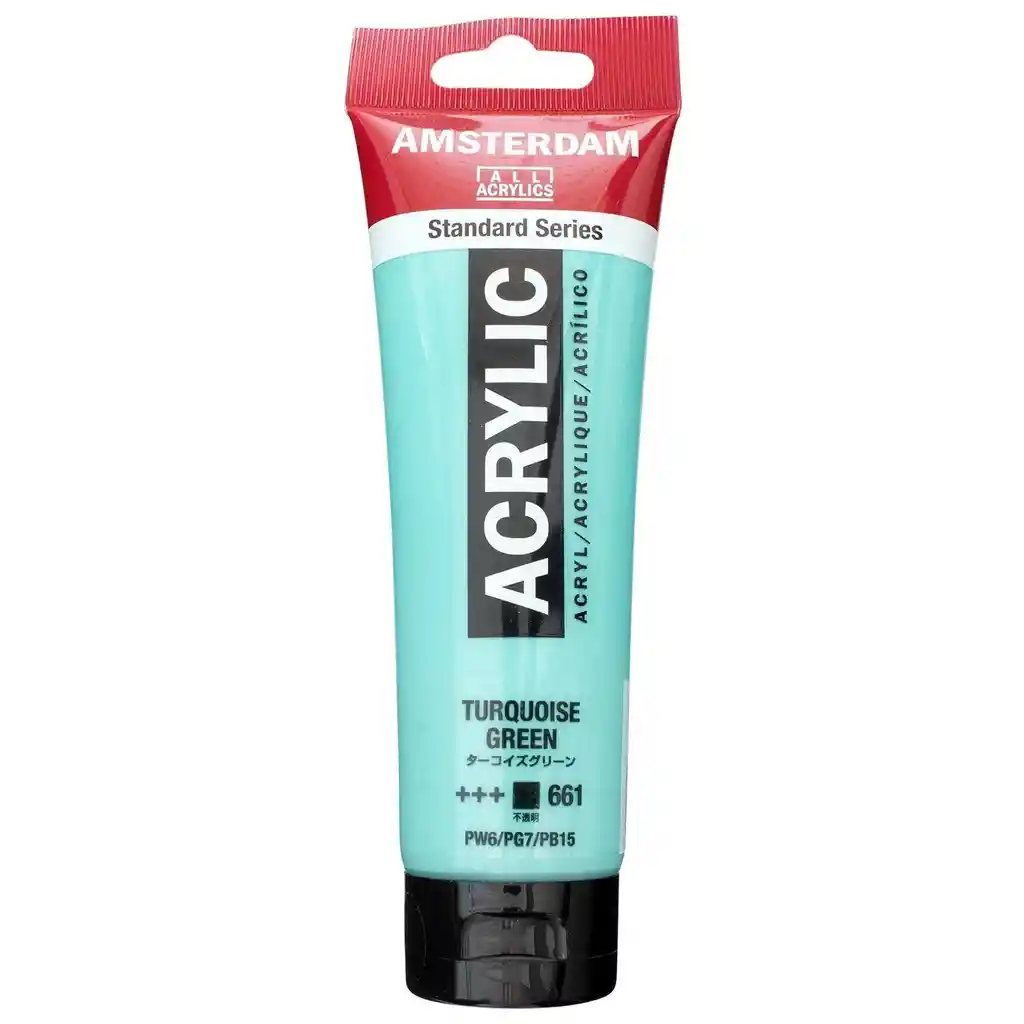 Acrilico Amsterdam 120 Ml Colores Serie Estandar 661 Verde Turquesa