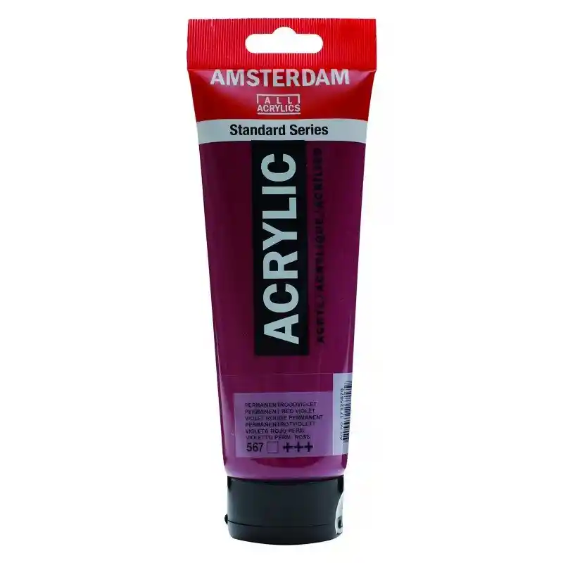 Acrilico Amsterdam 120 Ml Colores Serie Estandar 567 Rojo Violeta Permanente
