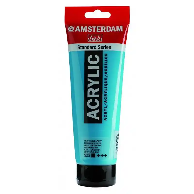 Acrilico Amsterdam 120 Ml Colores Serie Estandar 522 Azul Turquesa