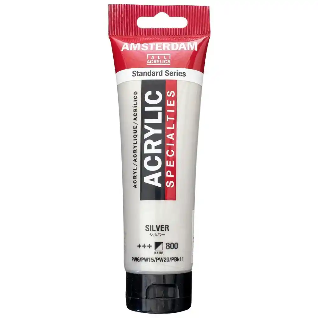 Acrilico Amsterdam 120 Ml Colores Serie Estandar 800 Plateado