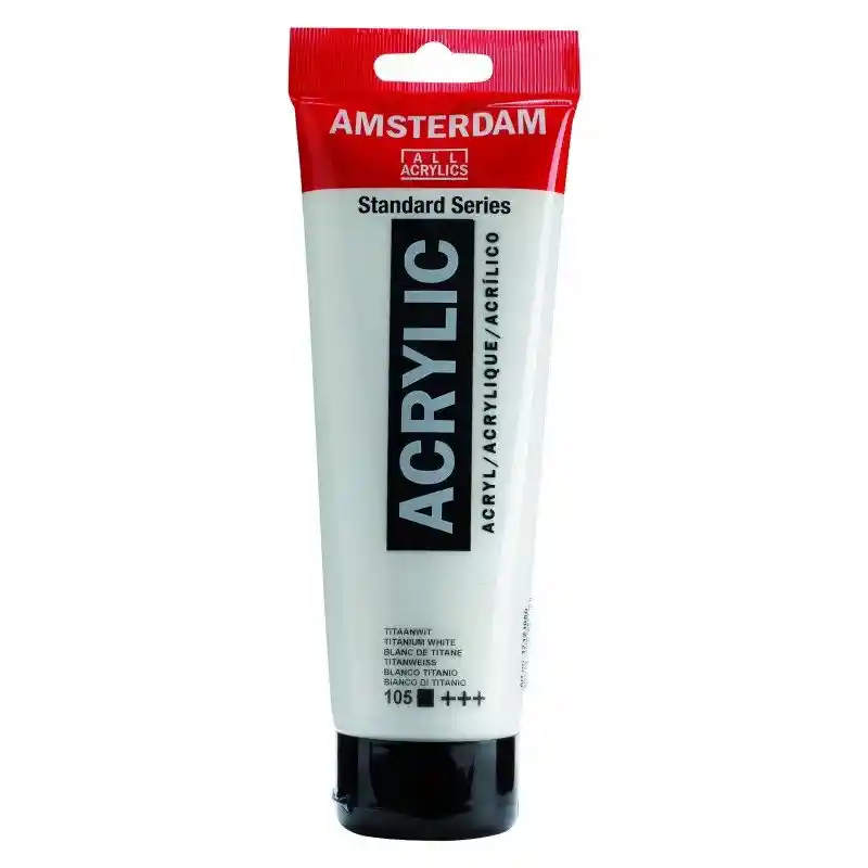 Acrilico Amsterdam 120ml Blancos Serie Estandar 105 Blanco De Titanio