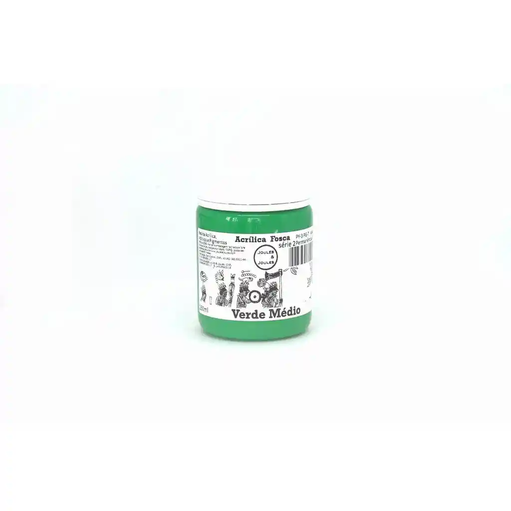 Pintura Acrilica Joules Joules Serie 2 - Amarillento - Saturado - Brillante - Semiopaco - Cubriente Alto Verde Medio 250 Ml