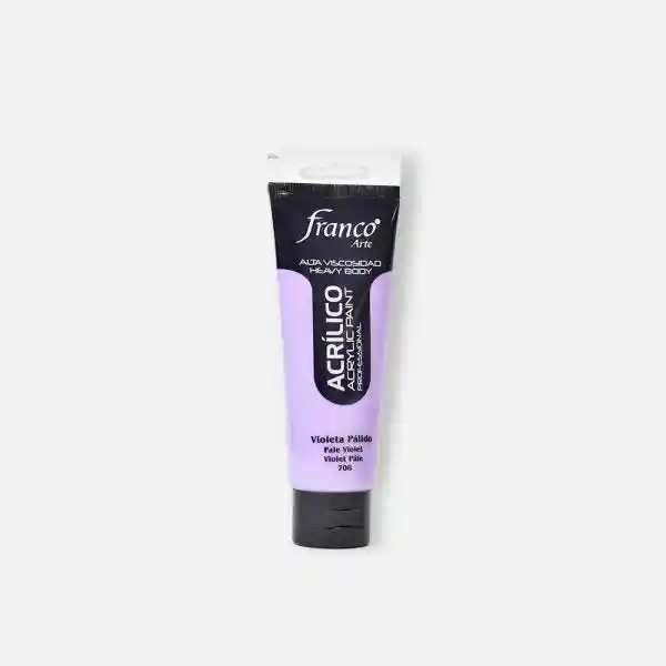 Pintura Acrilica Profesional Franco Arte Profesional Violeta Pálido 708 100 Ml
