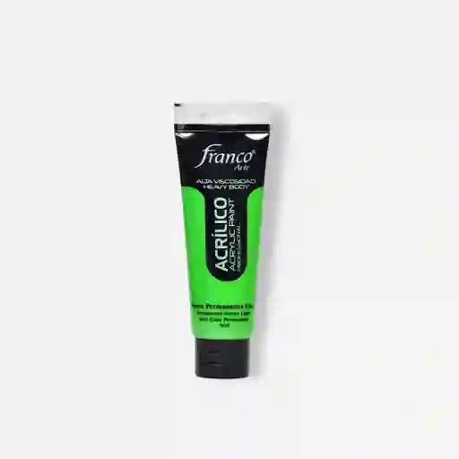 Pintura Acrilica Profesional Franco Arte Profesional Verde Permanente Claro 505 100 Ml