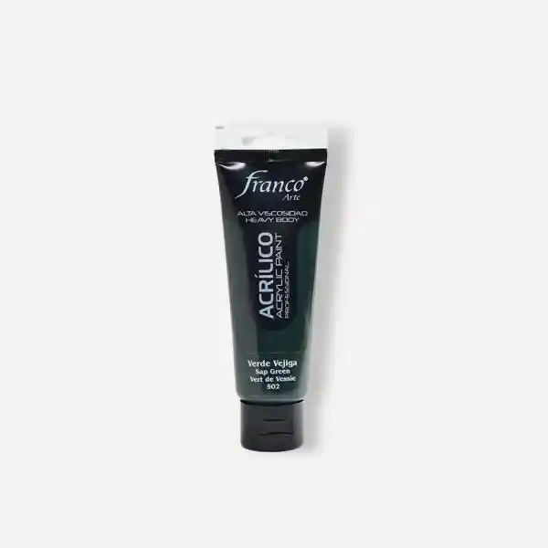 Pintura Acrilica Profesional Franco Arte Profesional Verde Vejiga 502 100 Ml