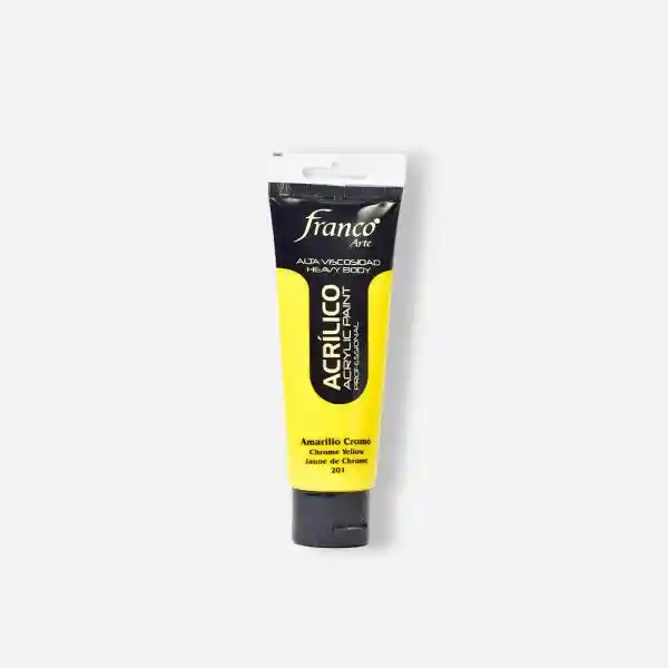 Pintura Acrilica Profesional Franco Arte Profesional Amarillo Cromo 201 100 Ml