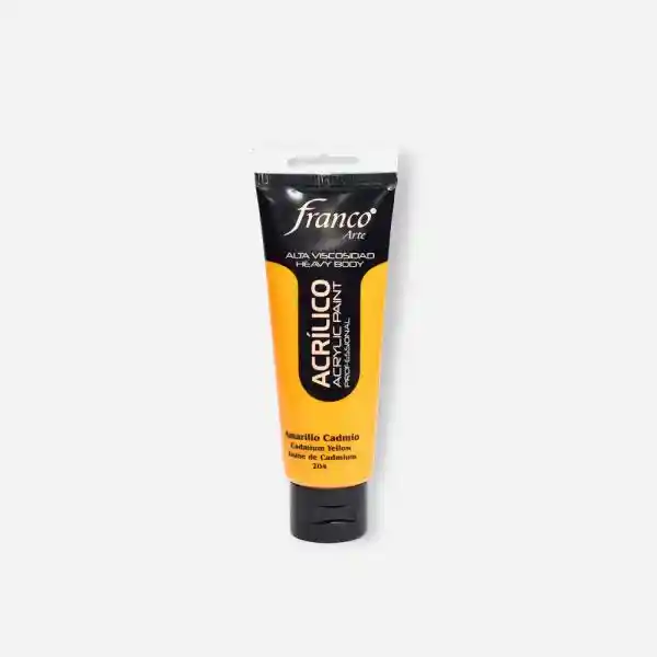 Pintura Acrilica Profesional Franco Arte Profesional Amarillo Cadmio 204 100 Ml