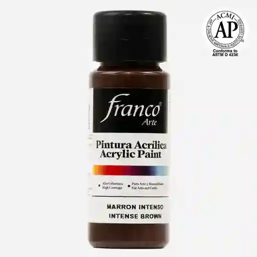 Pintura Acrilica Franco Arte Acrílica Marron Intenso 60 Ml