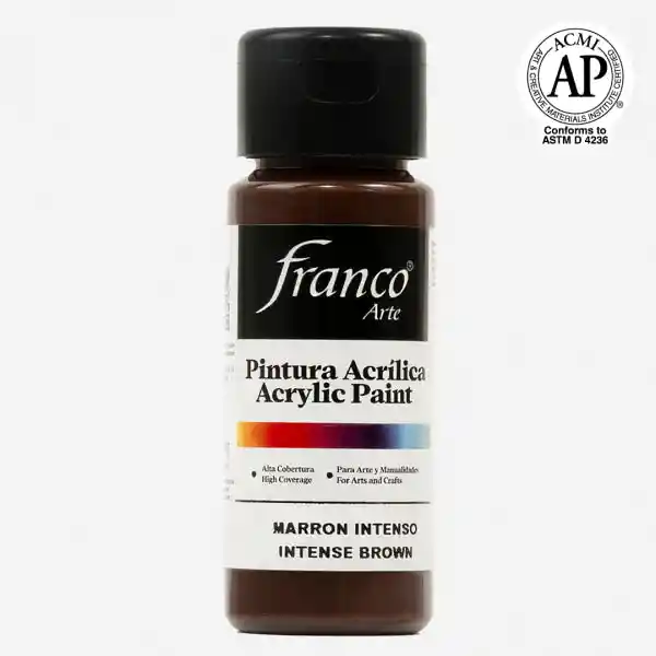 Pintura Acrilica Franco Arte Acrílica Marron Intenso 60 Ml