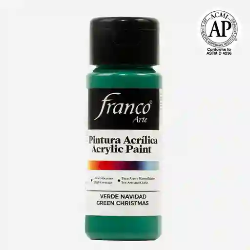 Pintura Acrilica Franco Arte Acrílica Verde Navidad 60 Ml