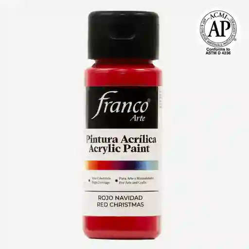 Pintura Acrilica Franco Arte Acrílica Rojo Navidad 60 Ml