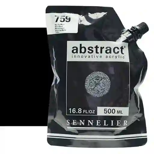 Acrilico Abstract Sennelier 500ml Ref. 759 Negro De Marte