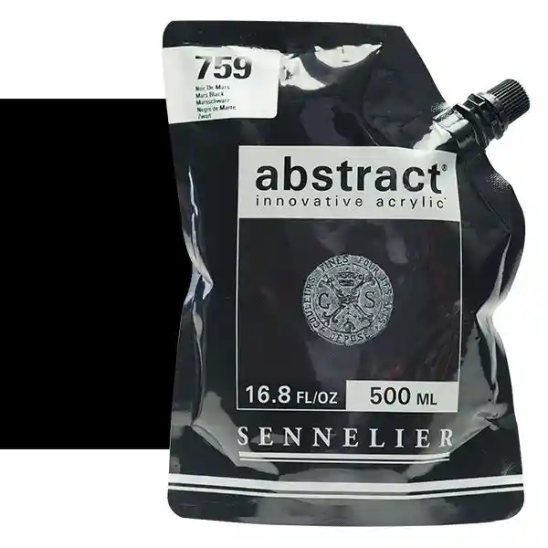 Acrilico Abstract Sennelier 500ml Ref. 759 Negro De Marte