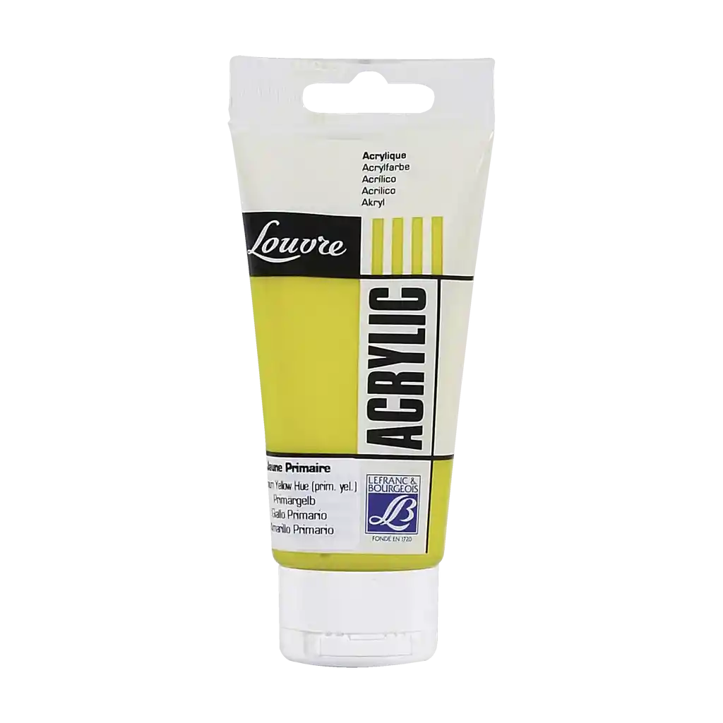 Acrilico Louvre Lefranc Rf 153 Amarillo Primario 80 Ml