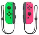Control Joycon Original Splatoon Rosa/verde Para Nintendo Switch