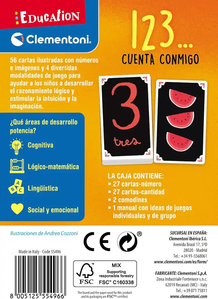 Juego Didáctico Aprende 1 2 3 Cuenta Conmigo Para Niños