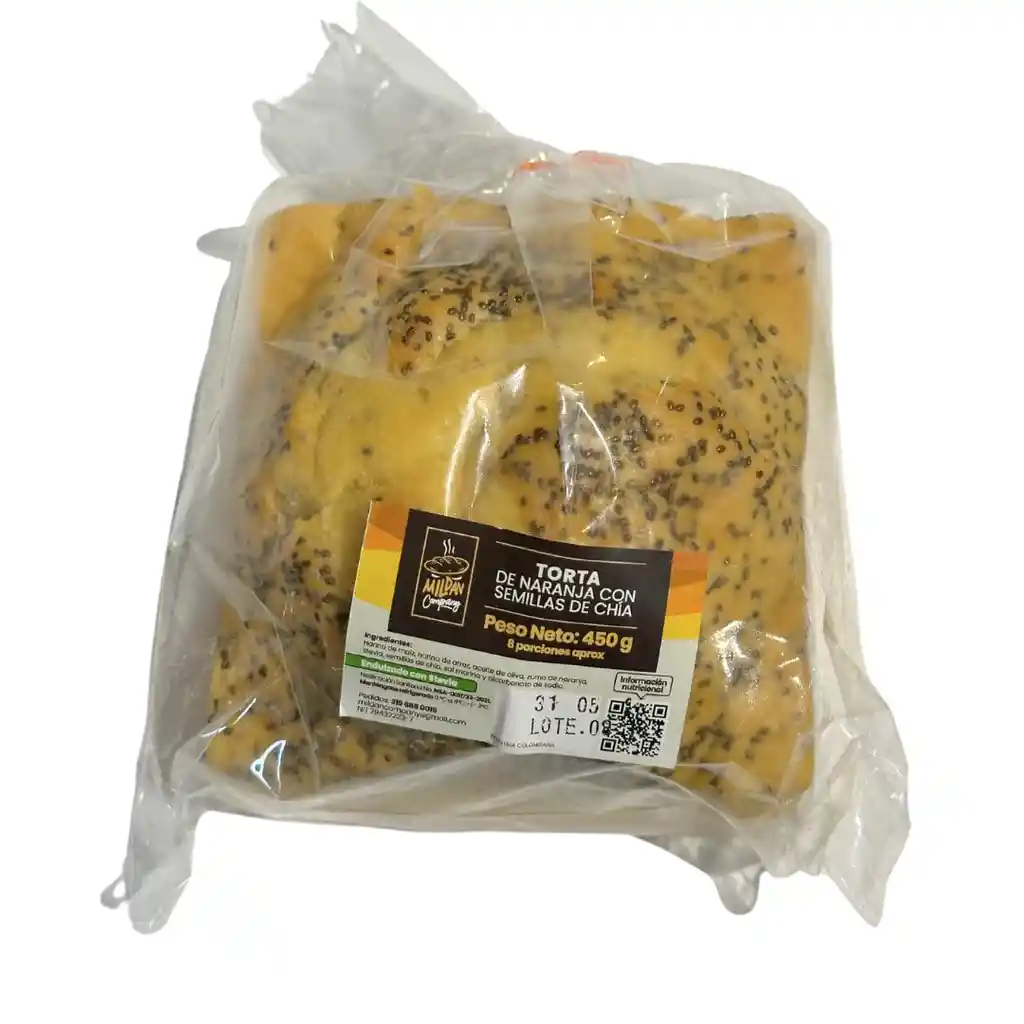 Torta De Naranja Con Chia - Mildan 450g