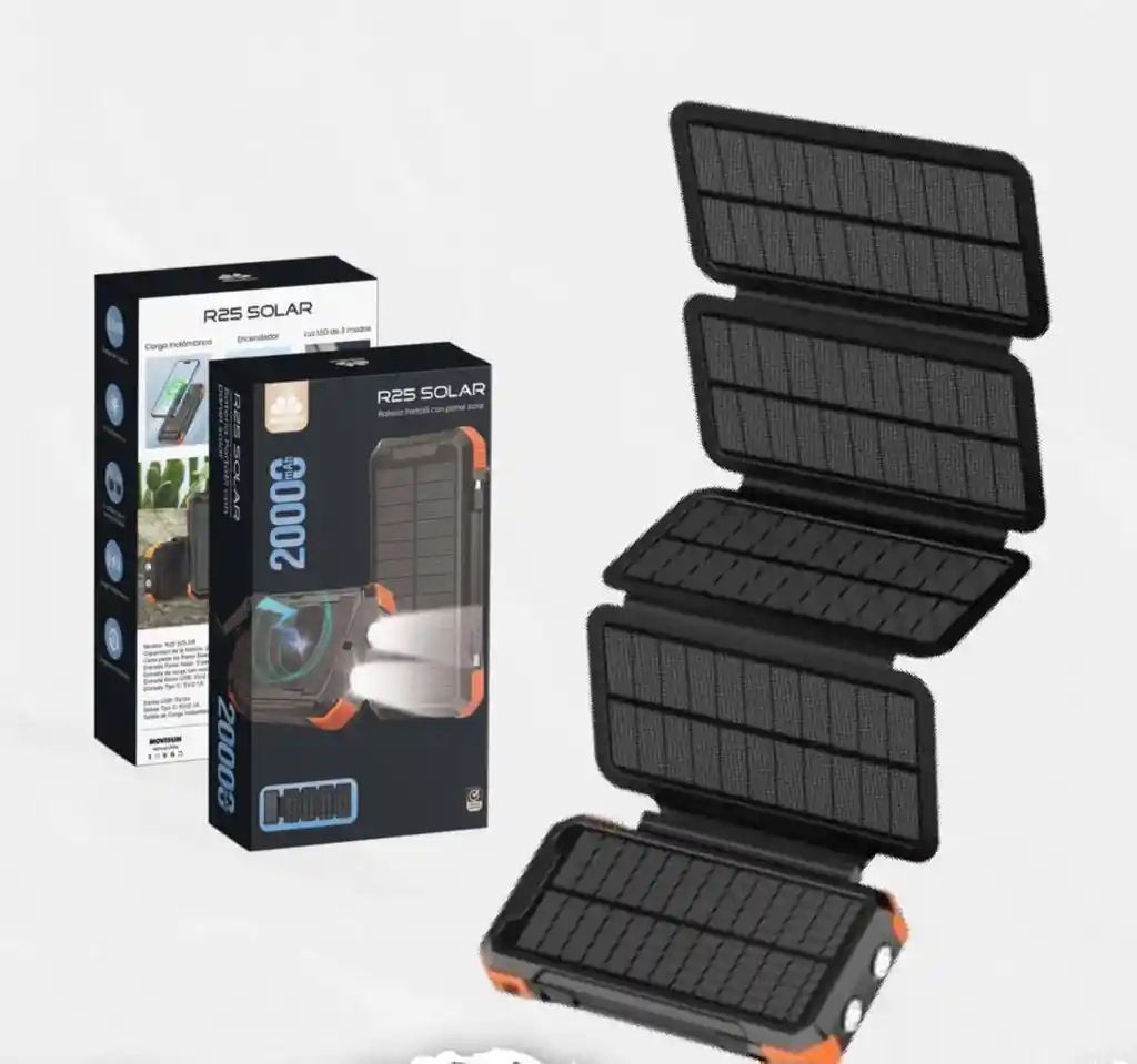 Power Bank Solar De 20.000 Mah