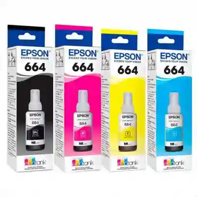 Tintas Epson Ecotank T664 (kit X 4) Originales