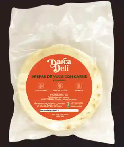 Arepas De Yuca Rellenas De Carne X 4 Und Darca Deli