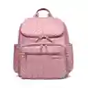 Pañalera Morral Rosada Multifuncional Con Solapa Bordada, Con Cambiador Portátil, De Gran Capacidad, Correas Ajustables, Bolsillos Térmicos, Correitas Para Colgar Del Coche, Hecha En Material Resistente