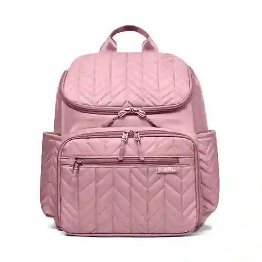 Pañalera Morral Rosada Multifuncional Con Solapa Bordada, Con Cambiador Portátil, De Gran Capacidad, Correas Ajustables, Bolsillos Térmicos, Correitas Para Colgar Del Coche, Hecha En Material Resistente