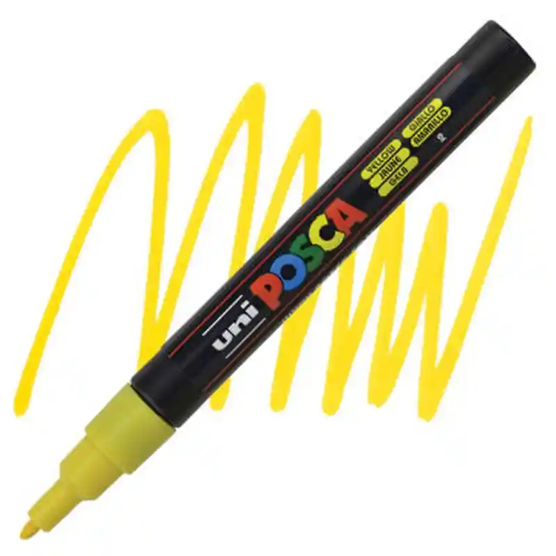 Marcador Posca Amarillo 3m 0.9 - 1.3 Mm Unidad