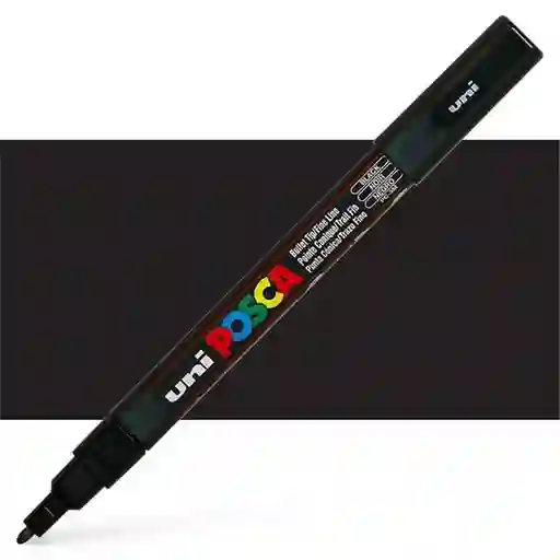 Marcador Posca Negro 3m 0.9 - 1.3 Mm Unidad