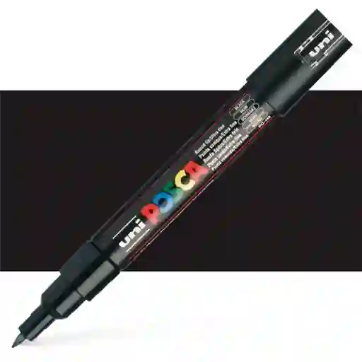 Marcador Posca Negro 1m 0.7 Mm Unidad