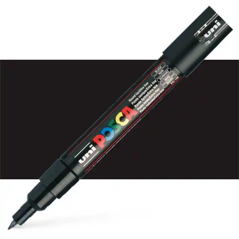 Marcador Posca Negro 1m 0.7 Mm Unidad