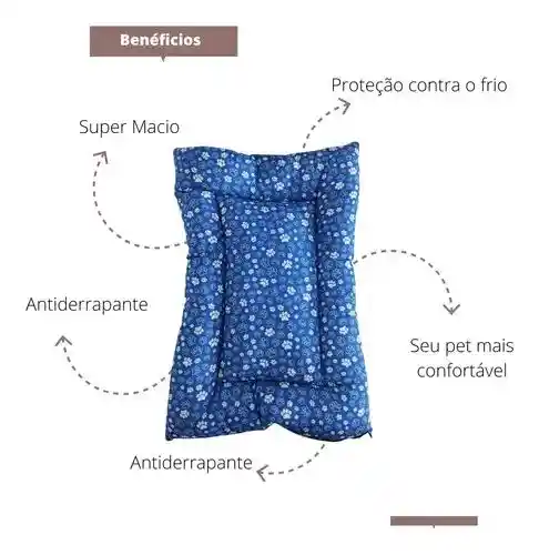 Colchoneta Relleno Peluche Huellitas 1x70