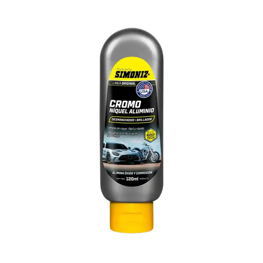 Desmanchador Brillador Cromo Niquel Aluminio Simoniz - 120ml
