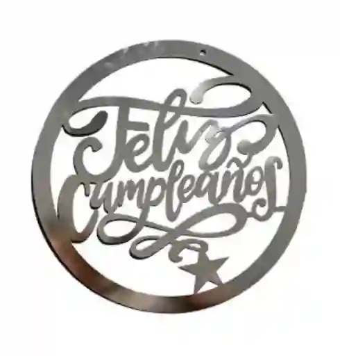 Aro Feliz Cumpleaños Plateado 50x50