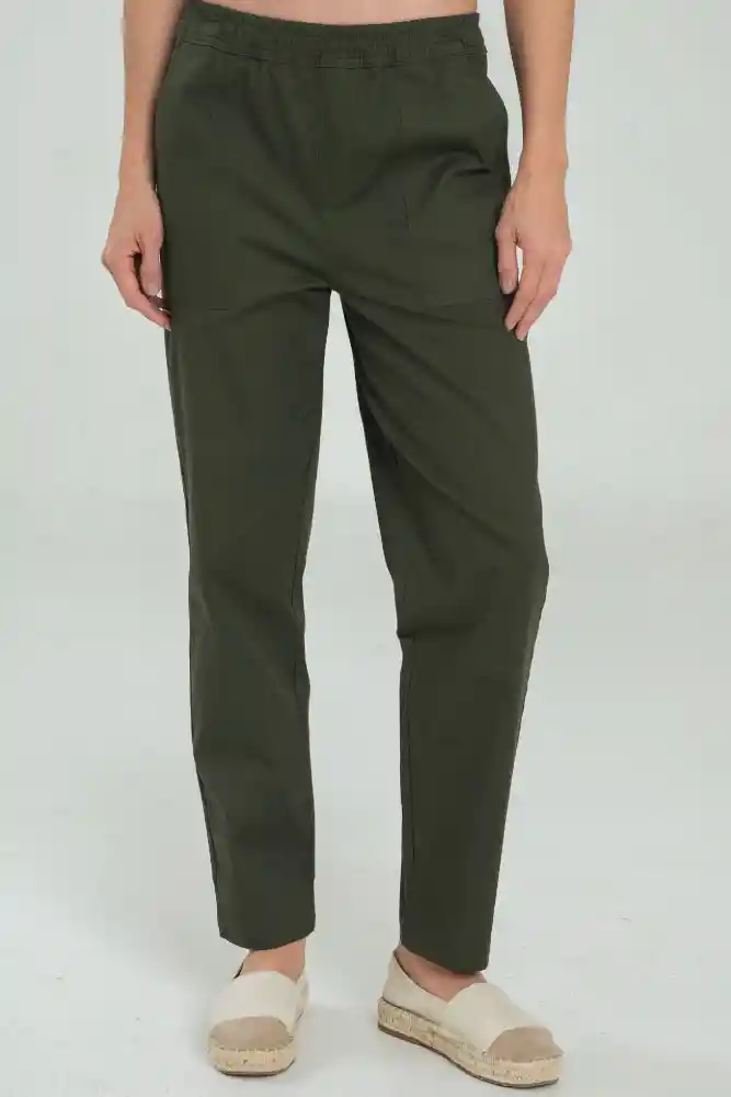 Pantalon Jogger Malta Color Verde Militar Talla 12