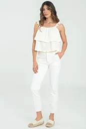 Pantalon Mimosa Color Blanco Crudo Talla 14