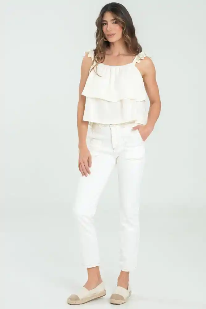 Pantalon Mimosa Color Blanco Crudo Talla 8