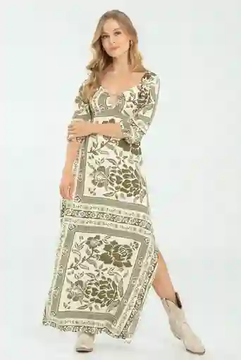 Vestido Allyson Color Verde Militar Talla Xs