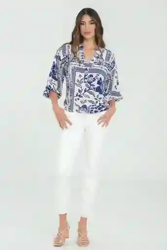 Blusa Lillie Color Azul Klain Talla S