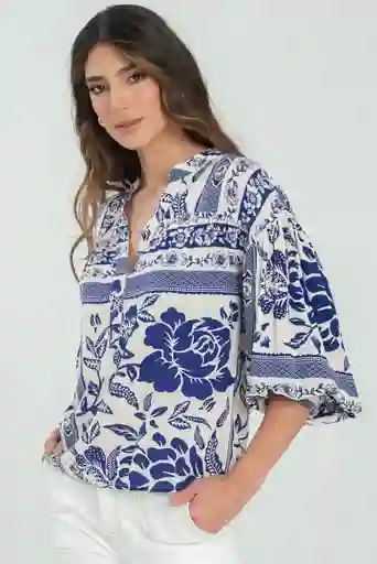 Blusa Lillie Color Azul Klain Talla Xl