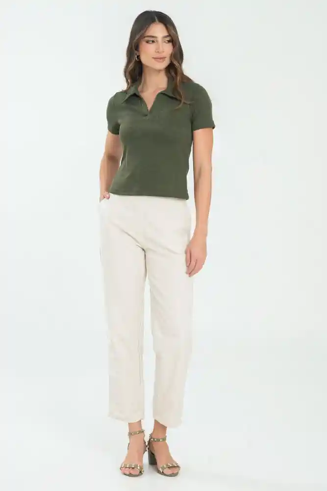 Pantalon Lisa Color Beige Talla 14