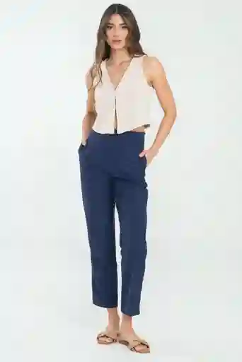 Pantalon Lisa Color Azul Oscuro Talla 14